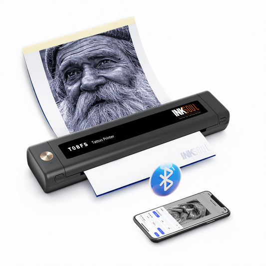 INKSOUL® T08FS Wireless Tattoo Transfer Stencil Printer-Can print shadows