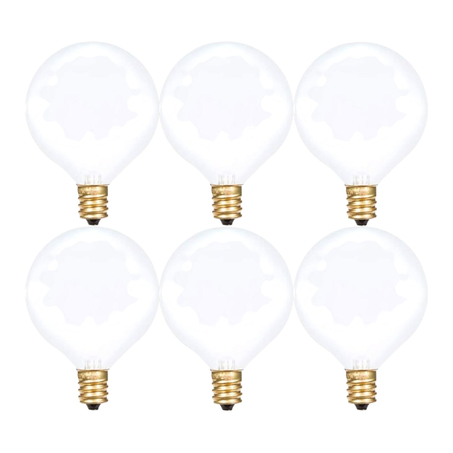 Foundation™ 40-Watt Full Spectrum Incandescent Dimmable Light Bulb - 2700K Soft White, E12 Candelabra Base, Globe - 6-Pack