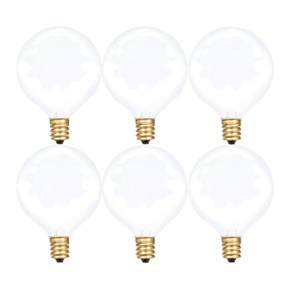 Foundation™ 40-Watt Full Spectrum Incandescent Dimmable Light Bulb - 2700K Soft White, E12 Candelabra Base, Globe - 6-Pack