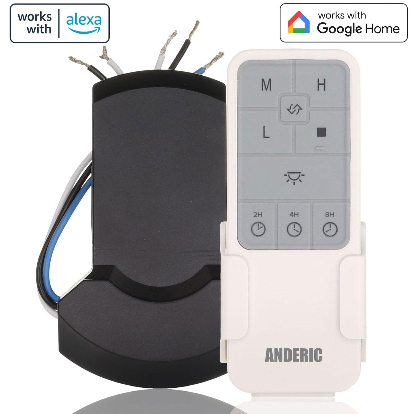 Harbor Breeze 4L000013680 Remote and Receiver Kit for Elmhurst 52-in Ceiling Fan | FansIO App & Voice Control - 2AQZU-18007