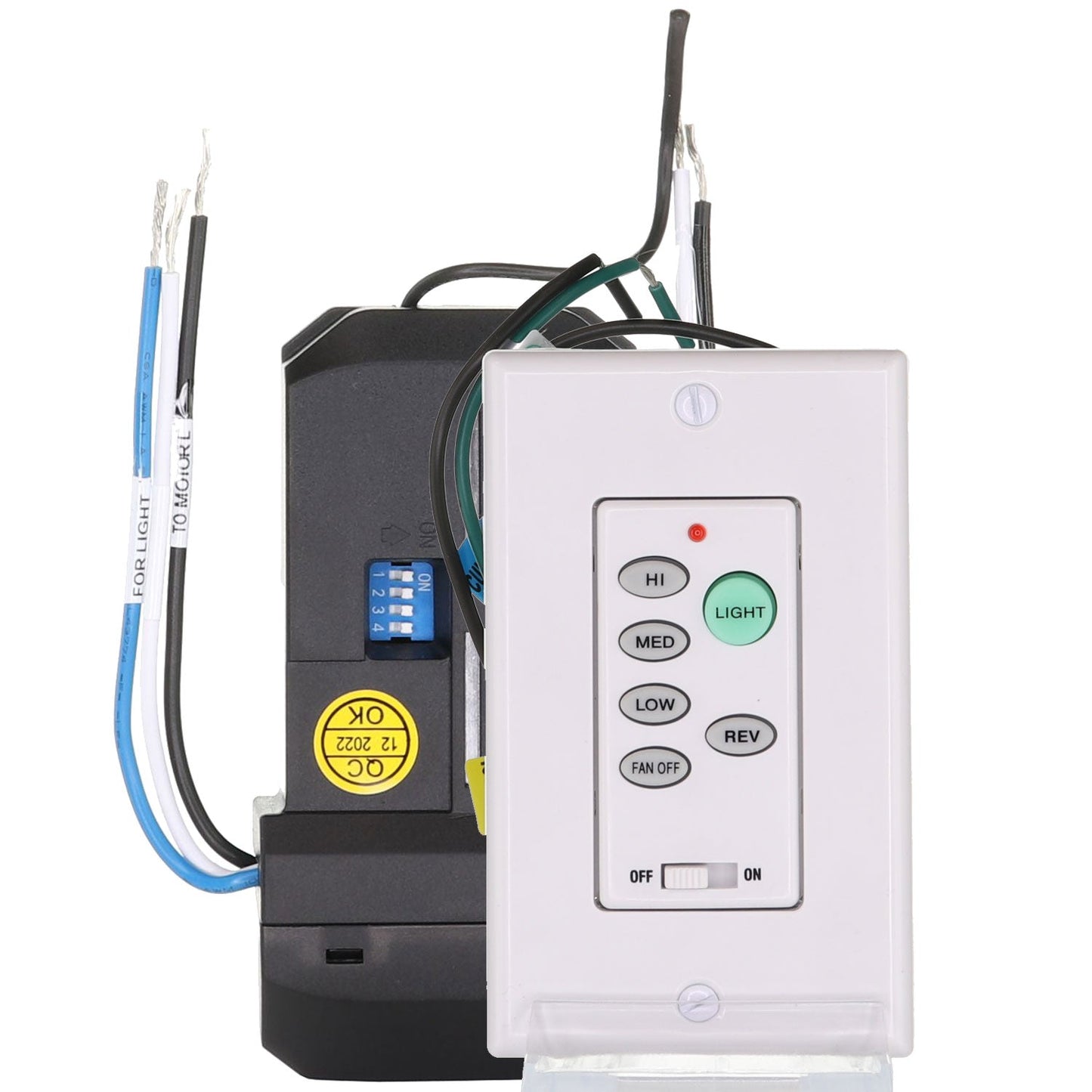 Hampton Bay Universal 3-Speed Wall Plate Remote control Ceiling fan Kit | UC9050H Remote | UC7067RYAI Receiver - 1000408143